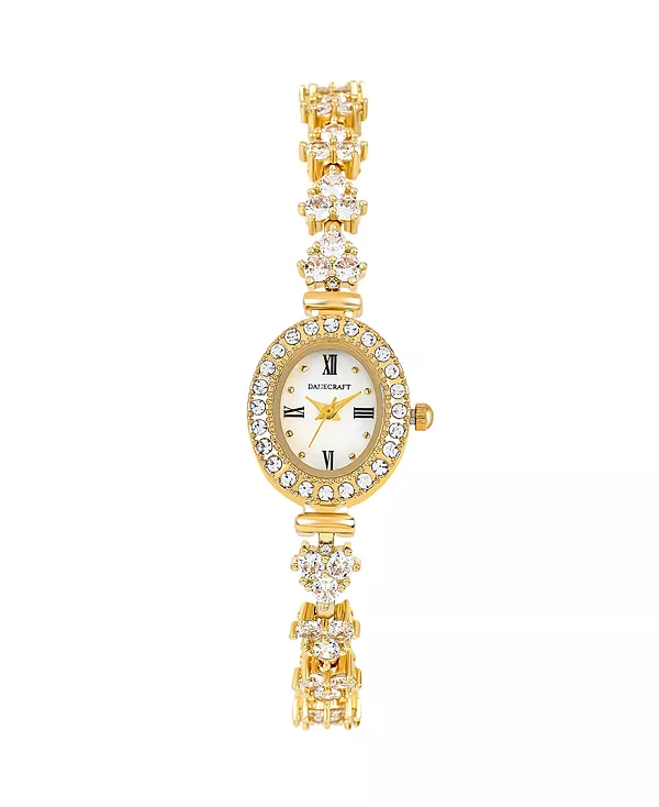 

Женские аналоговые часы с покрытием из 18-каратного золота Danecraft, gold