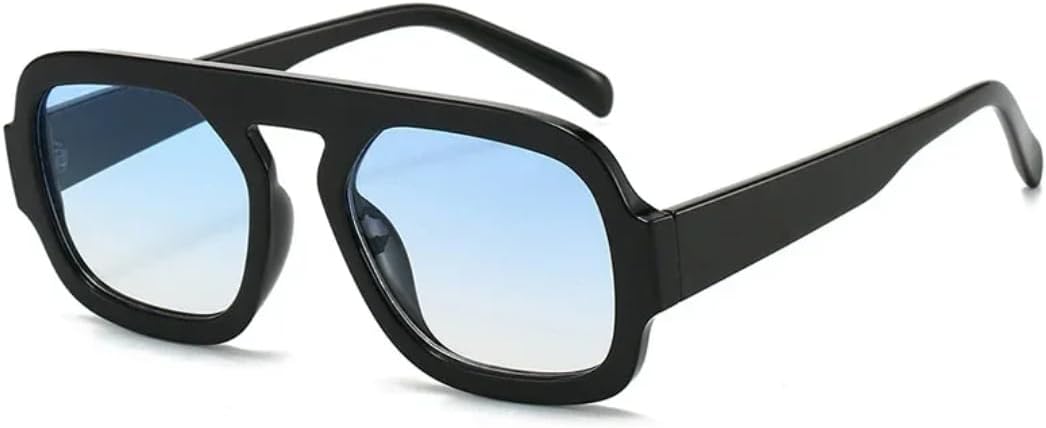 

Солнцезащитные очки с защитой UV400 | Градиентная расцветка, панк, большая оправа | Для женщин и мужчин, для занятий спортом на открытом воздухе и вождения DSVIGF, Black Blue