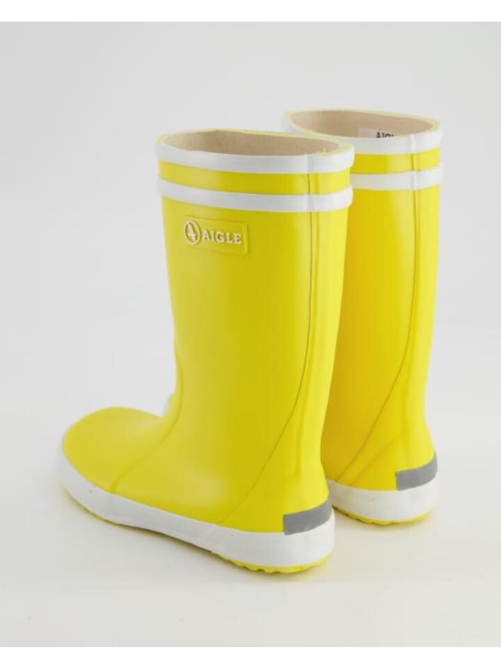 Женские резиновые сапоги Aigle Gummistiefel с логотипом, желтый — фото 3