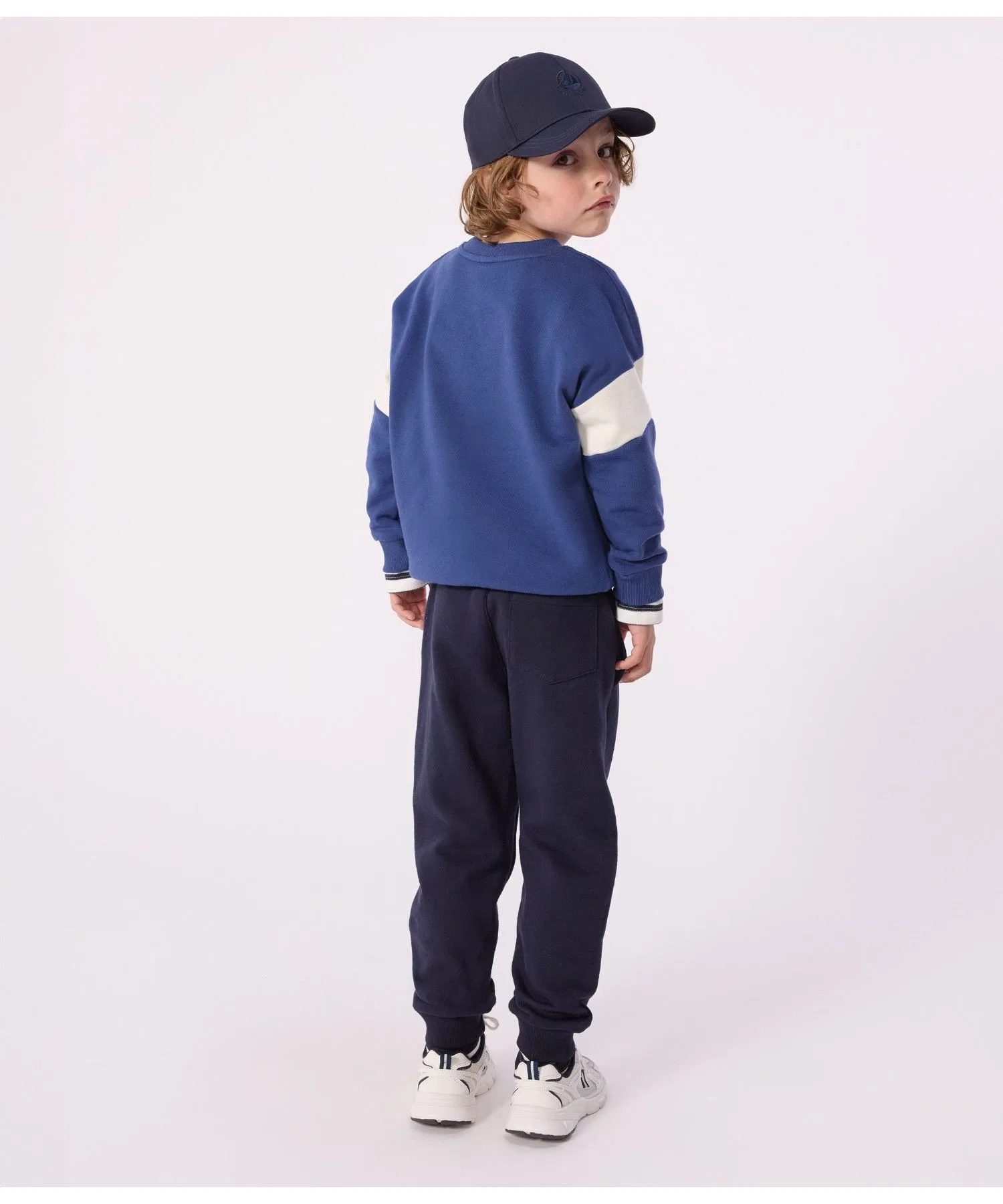 Детские трикотажные брюки PETIT BATEAU тёмно-синие — фото 3