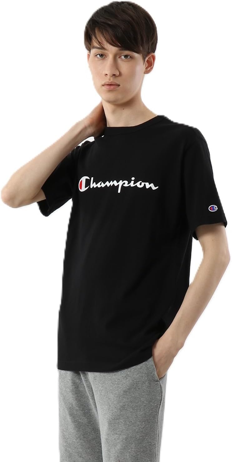 

Мужская футболка с коротким рукавом Champion C3-P302Z/C3-X353L, 100% хлопок, классический принт с логотипом, футболка с коротким рукавом, черный