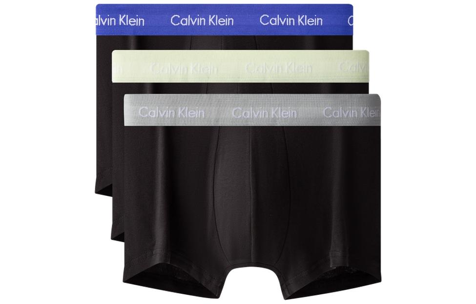 Кальсоны мужские 3 шт CK/Underpants Calvin Klein, 3 шт (чёрные с тёмно-синей окантовкой + чёрные с серой окантовкой + чёрные со светло-жёлтой окантовкой) — фото 2