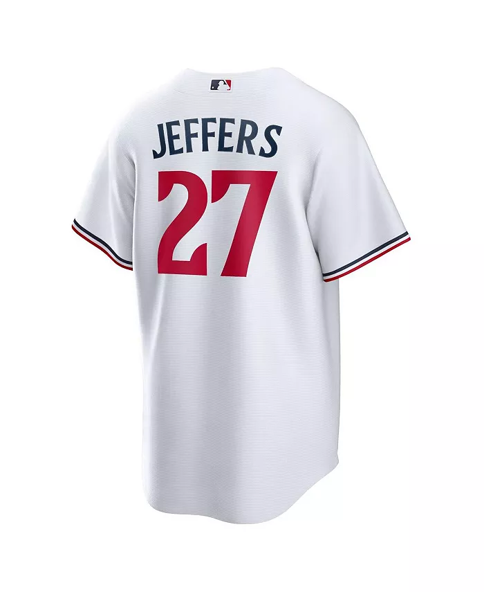 Мужская реплика игровой футболки Ryan Jeffers Minnesota Twins белого цвета Nike — фото 3
