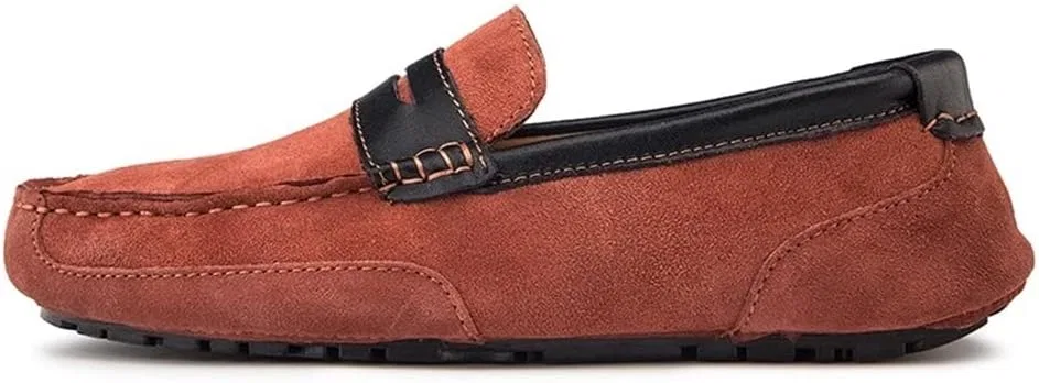 Мокасины мужские на овчине Brick Red SayfuR — фото 3