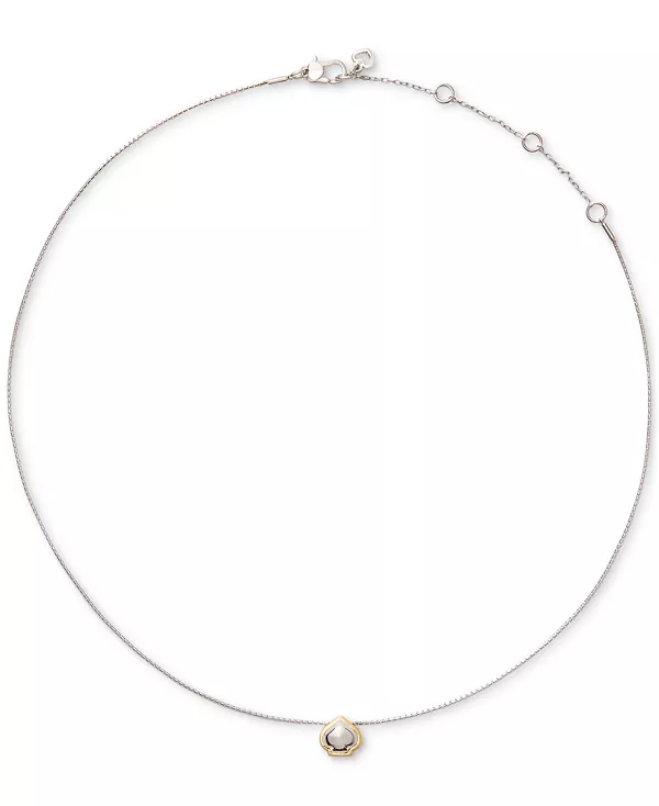 

Двухцветное мини-колье с кулоном в виде скульптурной лопаты Kate Spade New York, silver/gold
