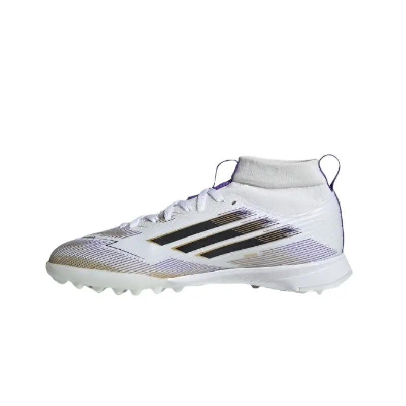 

Adidas Футбольные бутсы детские F50 League Anti Slip, износостойкие, среднего размера, белые, золотые