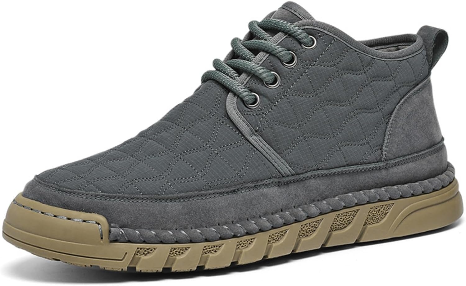 

Мужские повседневные туфли на шнуровке из холщовой ткани, модные и удобные ботинки, подходящие для походов и активного отдыха на природе Aokisx, серый