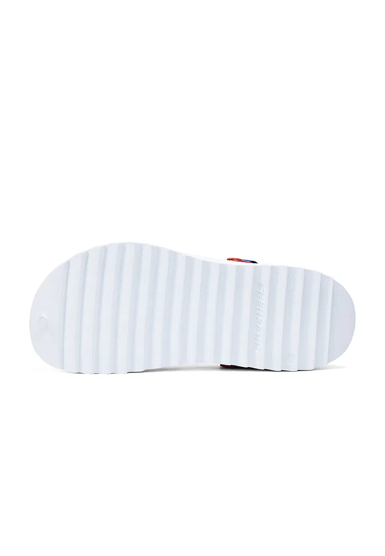 Пена для обуви Surge, мужские шлепанцы, Foamies Skechers, белый/красный/синий — фото 4