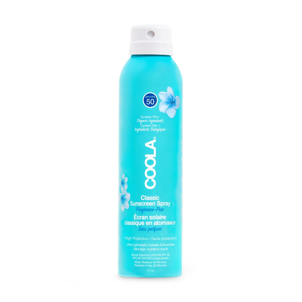 

Солнцезащитный спрей classic classic spf 50 body spray unscented Coola, объем 177 мл