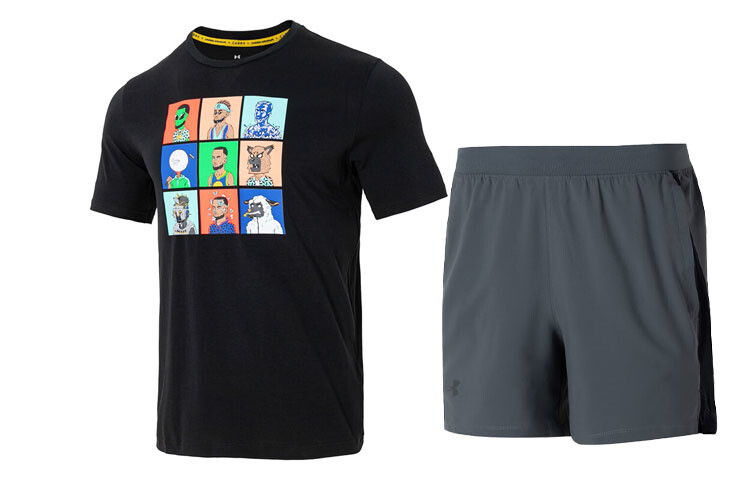 

Мужская повседневная спортивная одежда Under Armour, цвет Black+Gray