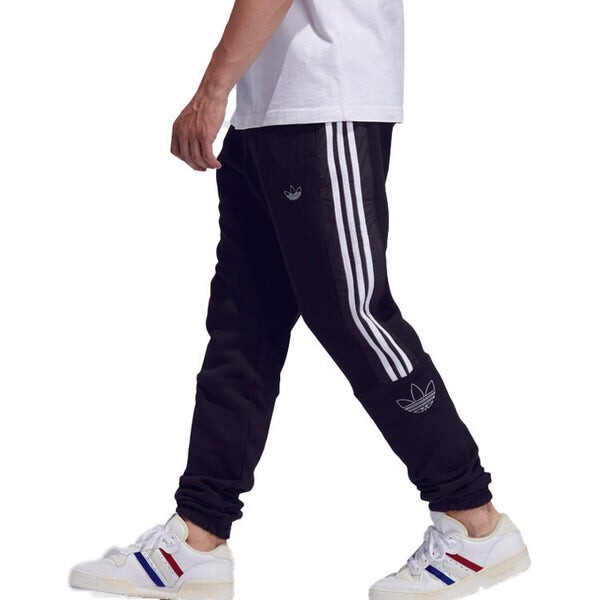 Спортивные штаны Adidas Originals Outline Trefoil Joggers 'Black', черный — фото 2