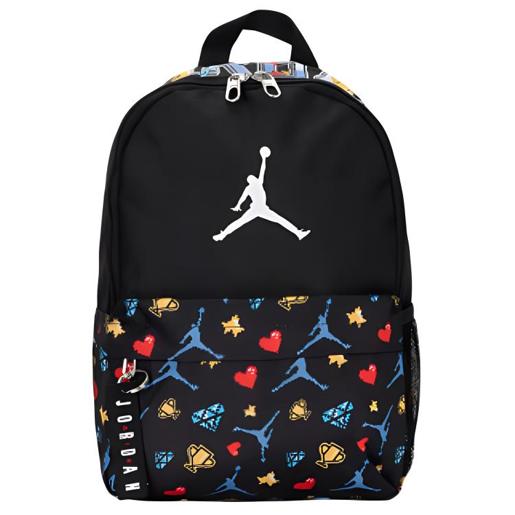 

Jordan Полиэстеровый рюкзак с принтом унисекс черный и разноцветный, Black & Multicolor