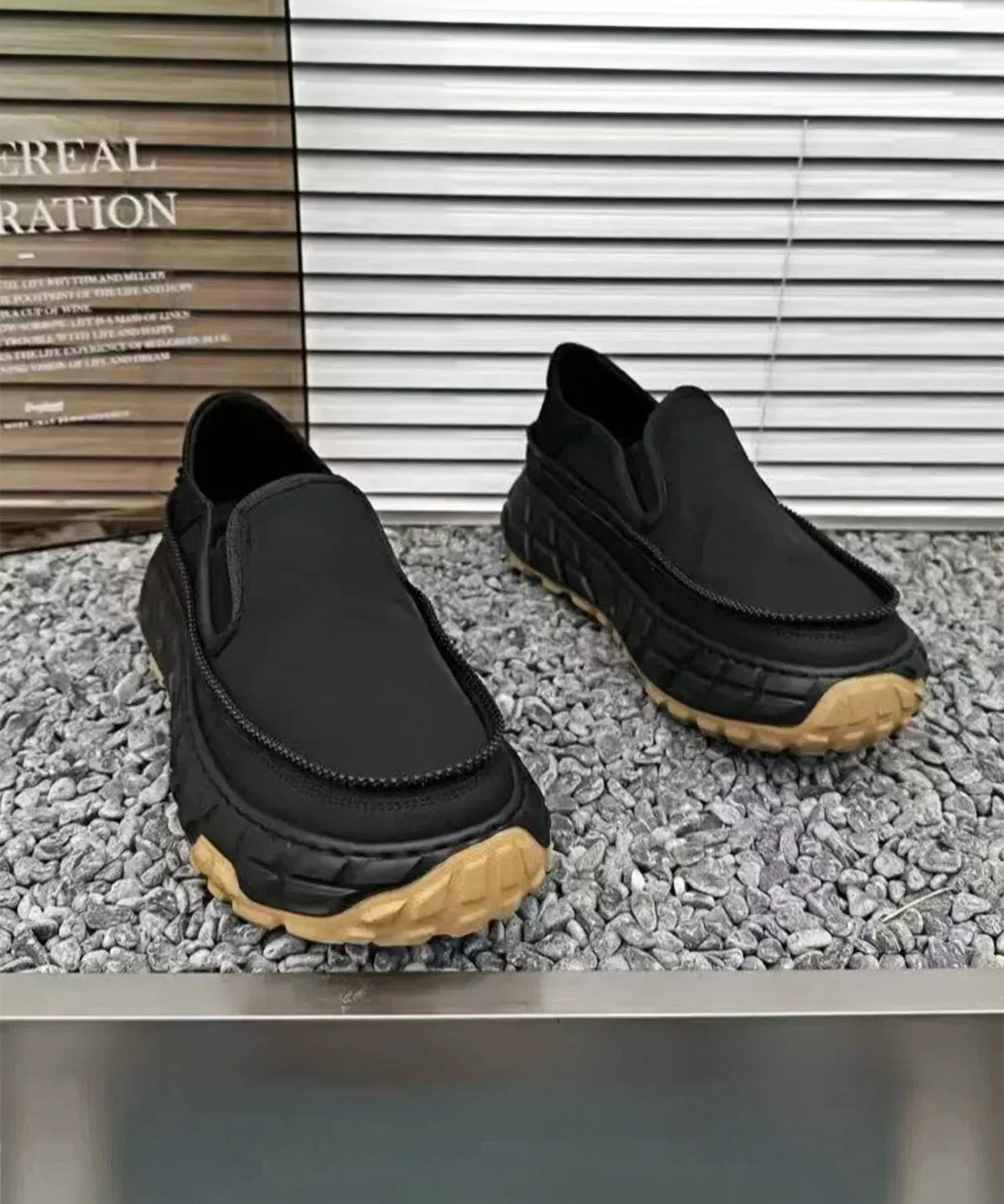 Унисекс слипоны на толстой подошве WESTBOY с молниями чёрные — фото 3