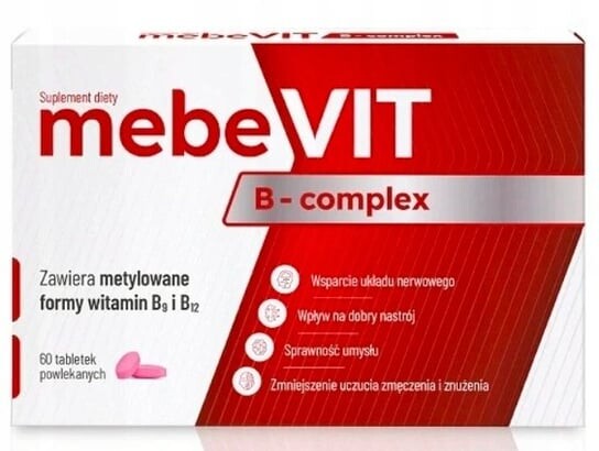 

МебеВИТ, B-комплекс B12, B2, B6,B1,B5, B9, B3, 60 таб. Natur Produkt