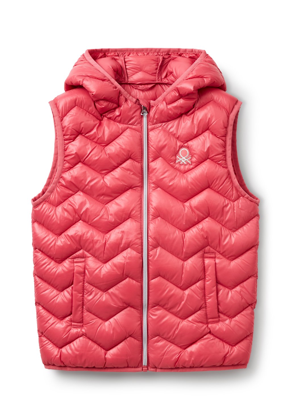 

Жилет PADDED WITH HOOD United Colors of Benetton, фуксия