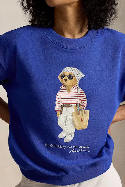 Худи свободного кроя Island FLC-KNT-SWEATSHIRT Polo Ralph Lauren, синий — фото 4