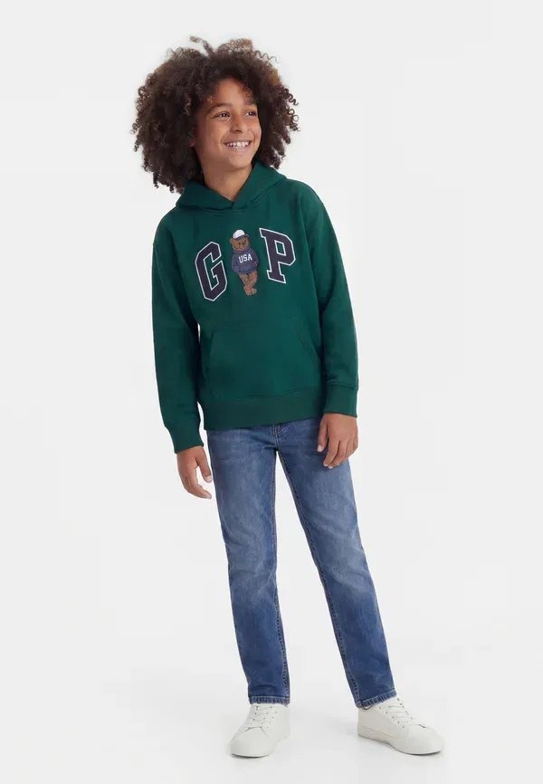 Толстовка с капюшоном Brannan logo hoodie Gap, темно-зеленый