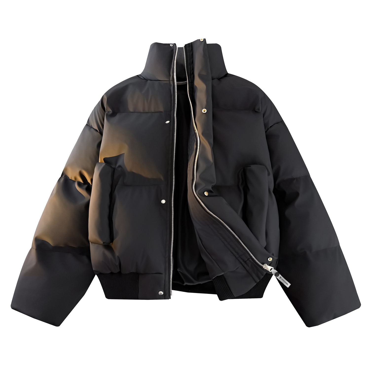 

Пуховик Unisex Stand Collar утепленный стеганый VanCamel, черный