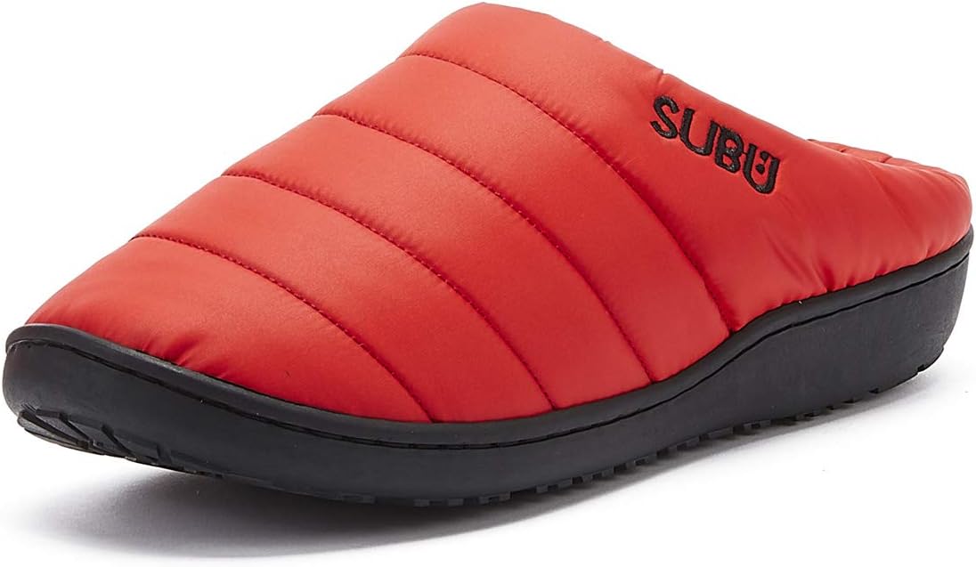 

Тапочки SUBU для осени и зимы - домашняя обувь для улицы и дома, мягкая четырехслойная амортизация, водоотталкивающие, с дополнительным утеплением, прочная резиновая подошва, тапочки для мужчин и женщин, красный