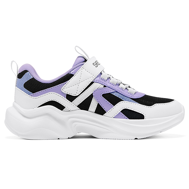 Низкие кроссовки для девочек SKECHERS GIRLS для детей Skechers Kids, белый/черный/фиолетовый — фото 2