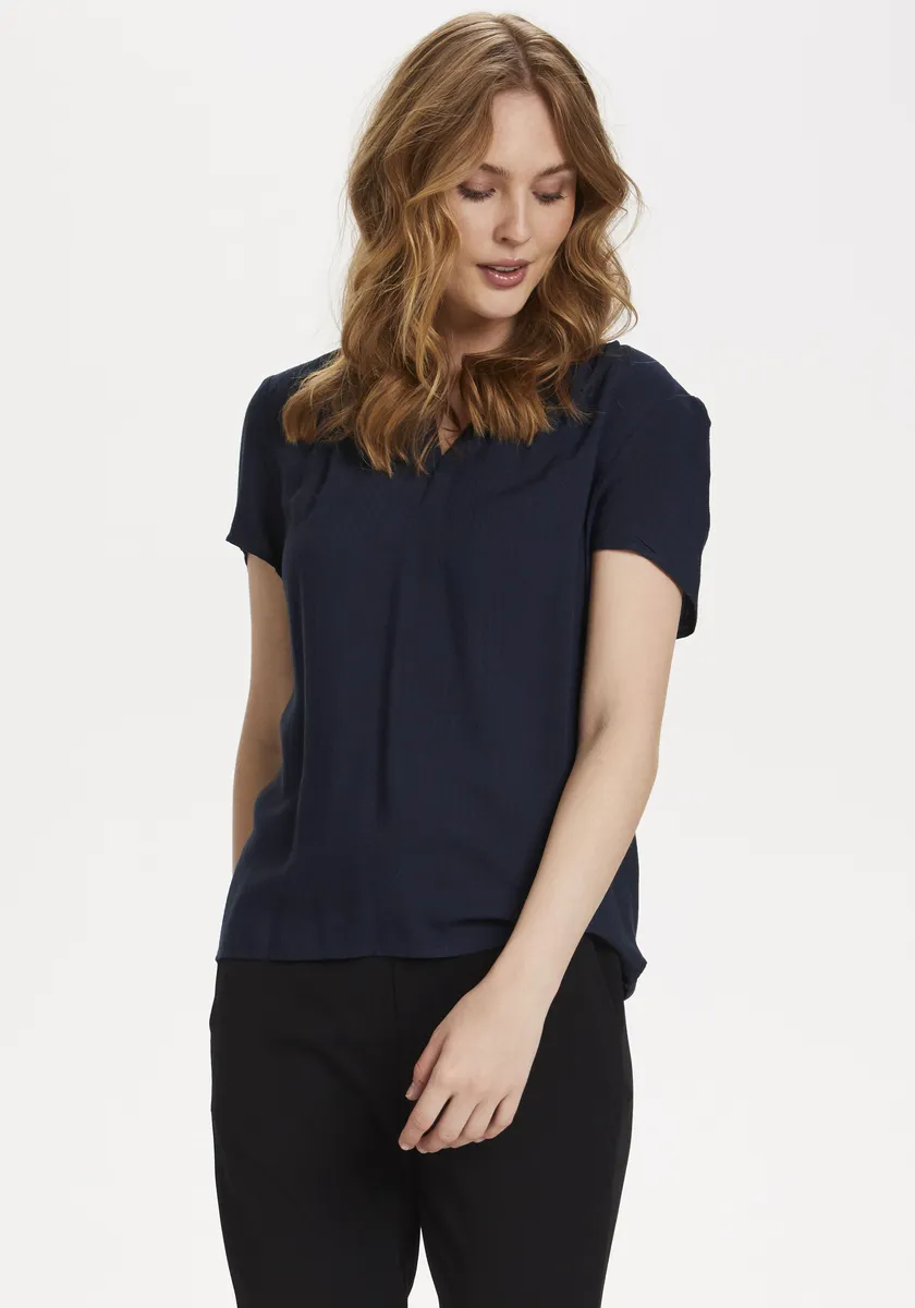 

Блузка-рубашка Saint Tropez "BrittaSZ SS Top", синий
