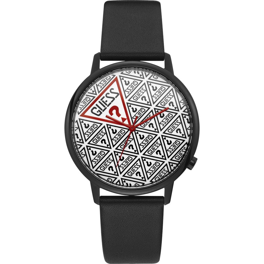 

Черные кожаные часы GUESS