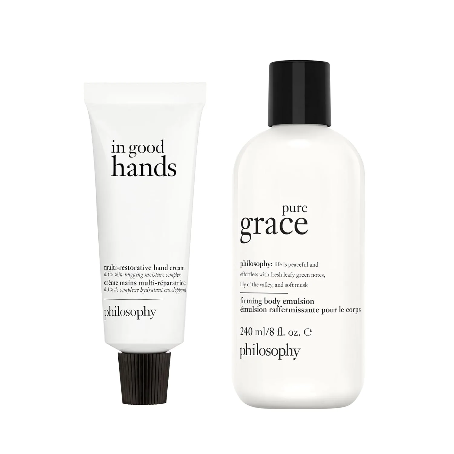 Набор Philosophy Pure Grace Body Emulsion (237 мл) + Philosophy In Good Hands (крем для рук без запаха) (30 мл)