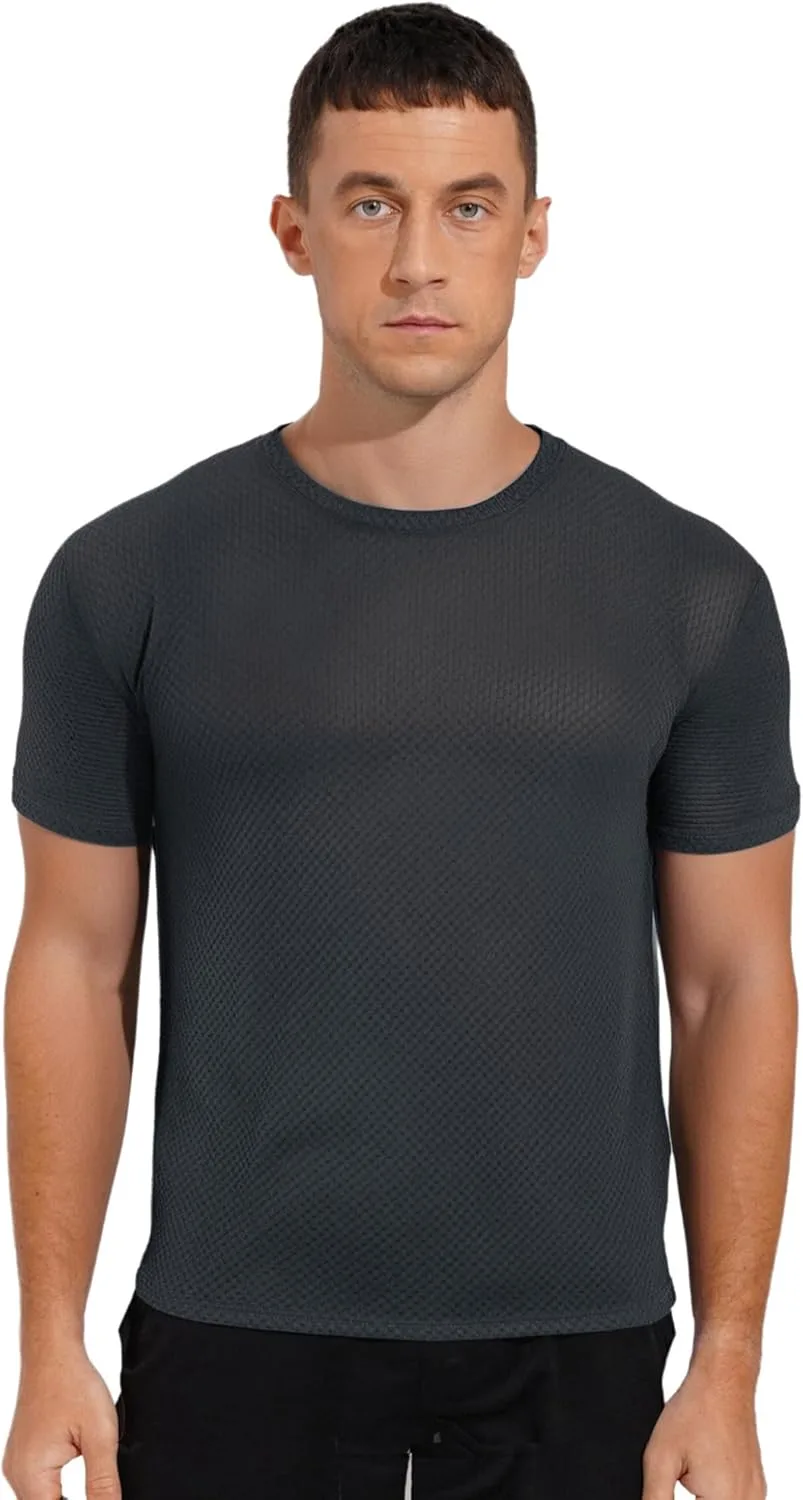 

Мужская футболка Quick-Dry с коротким рукавом для спорта Loodgao