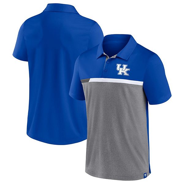 

Мужская футболка-поло Fanatics Kentucky Wildcats с цветными блоками в цветах royal/heathered gray Unbranded