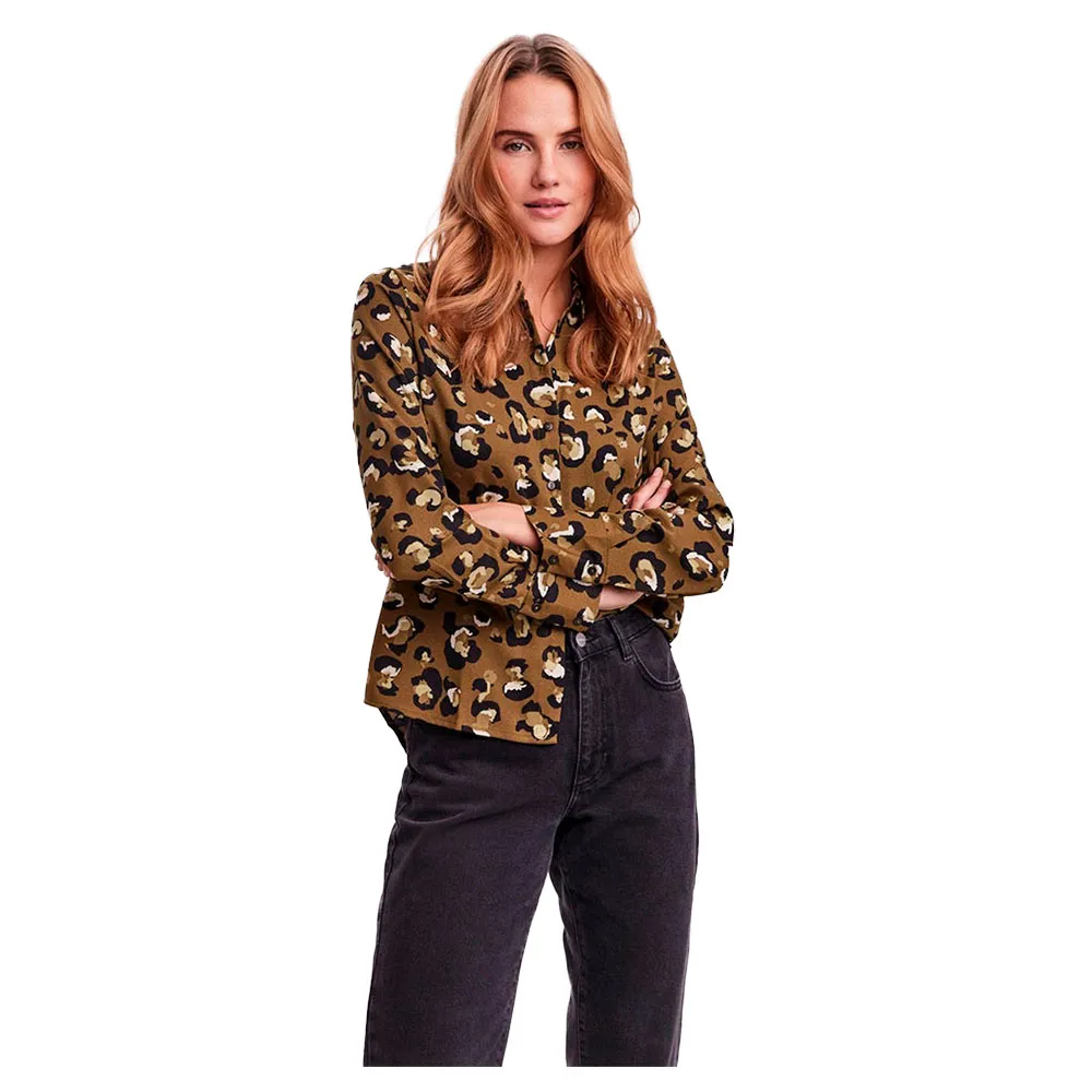 

Рубашка с длинным рукавом Vero Moda Isa, коричневый