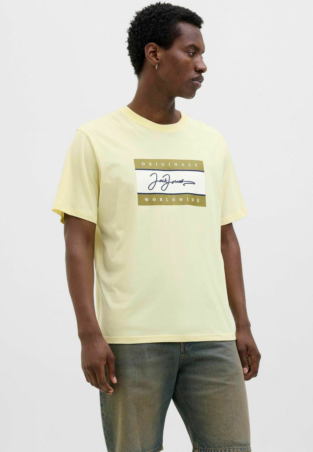 

Рубашка с принтом LOGO RUNDHALSAUSSCHNITT Jack & Jones, желтый