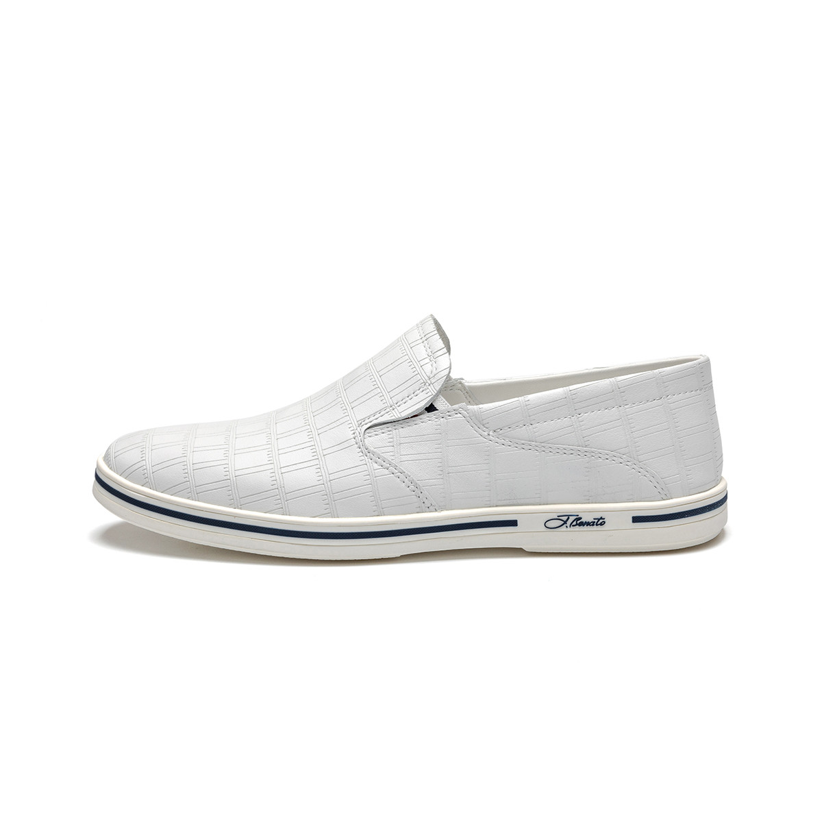 

J.BENATO Мужские повседневные кроссовки низкие черно-белые белые, цвет White