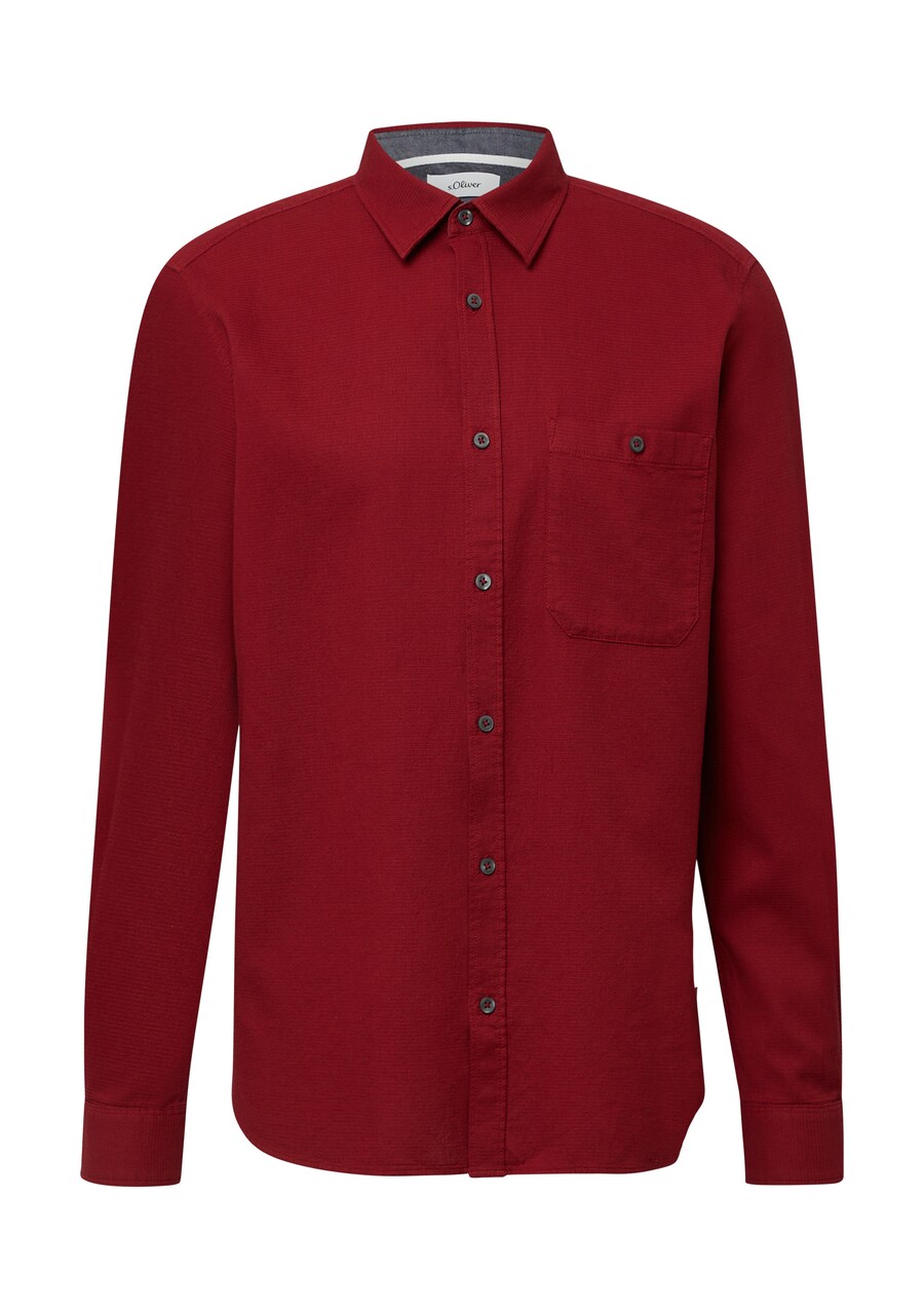 

Рубашка на пуговицах классического кроя s.Oliver, бургундия
