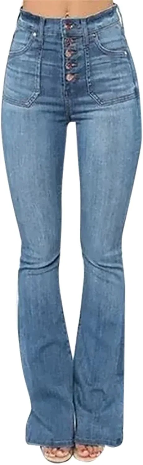 

Джинсы женские High Waisted Flare Curvy Fit с эффектом подтяжки