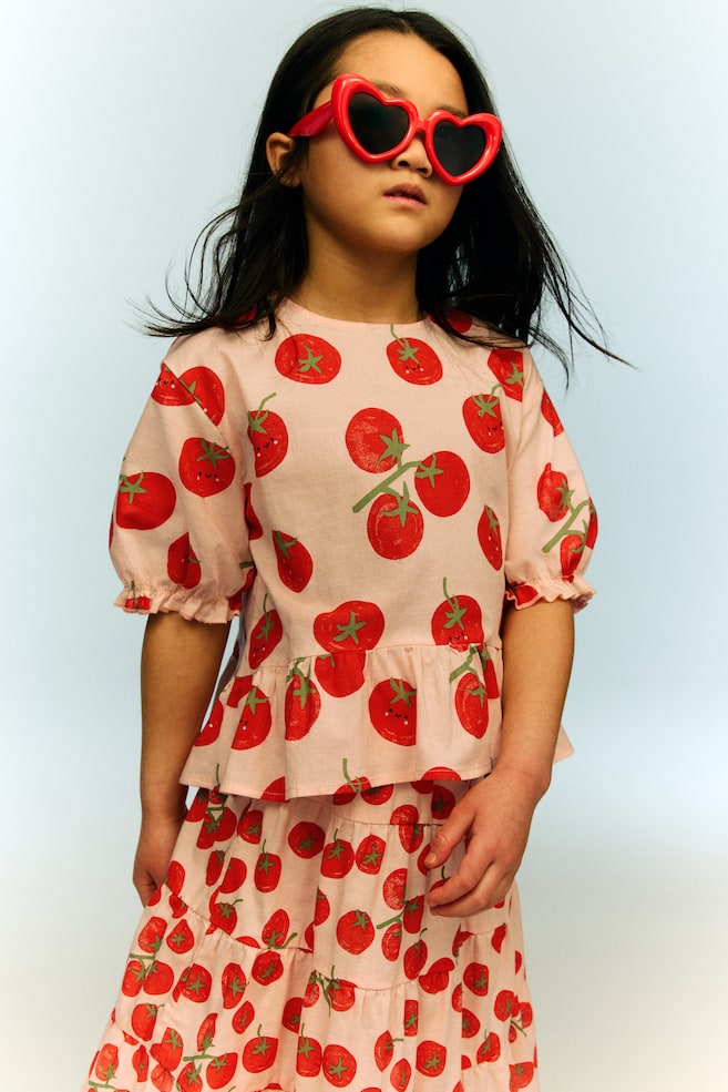 

Блузка с баской H&M, мультиколор