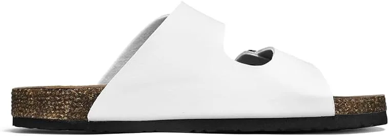 

Мужские сандалии с пробковой стелькой, открытым носком, регулируемые тапочки с поддержкой свода стопы Respeadle, белый