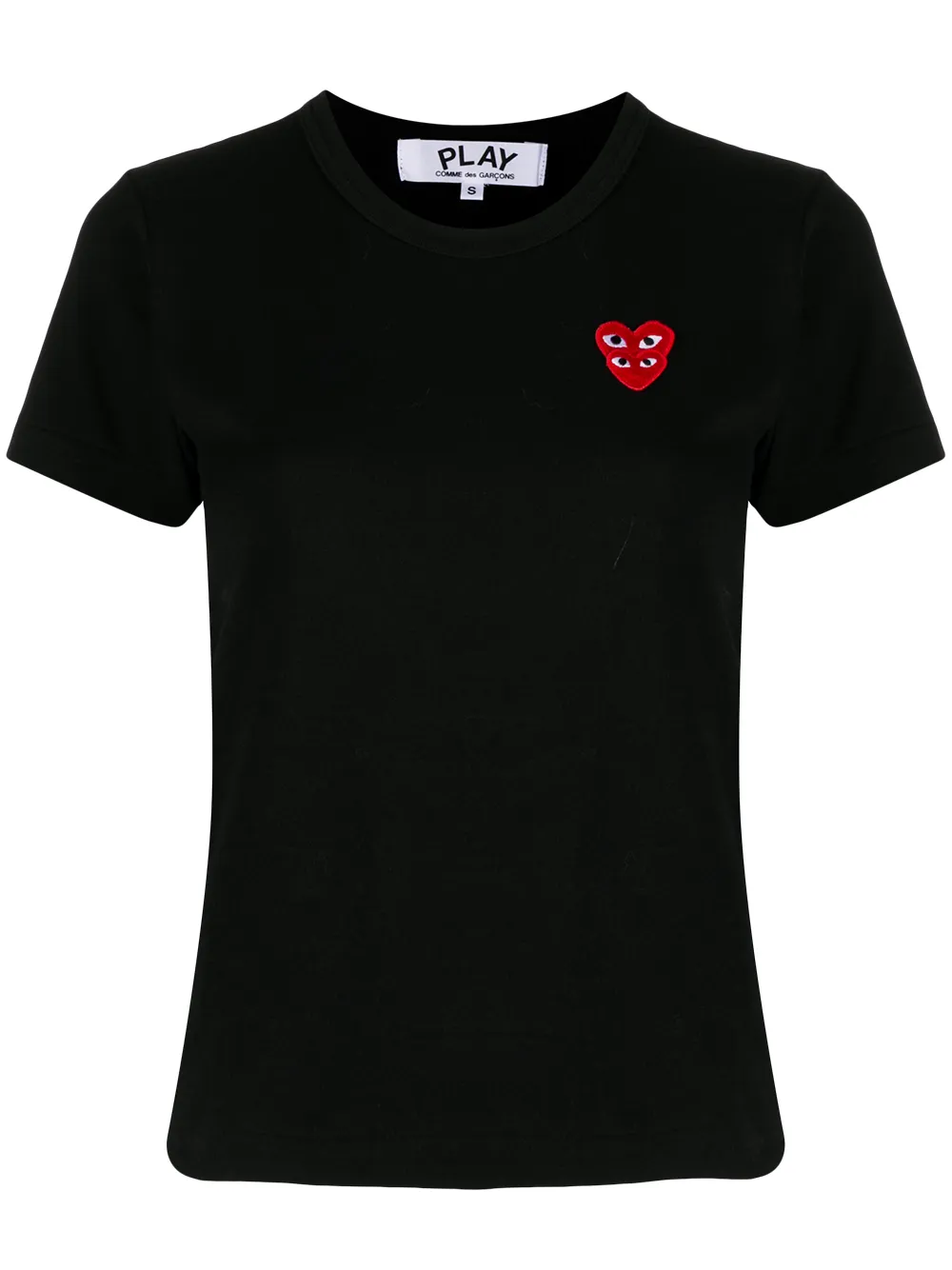 

Футболка с короткими рукавами и нашивкой Comme Des Garçons Play, черный