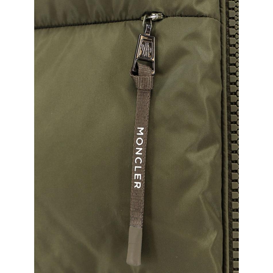 Стеганое утепленное пальто Moncler, зеленый — фото 4