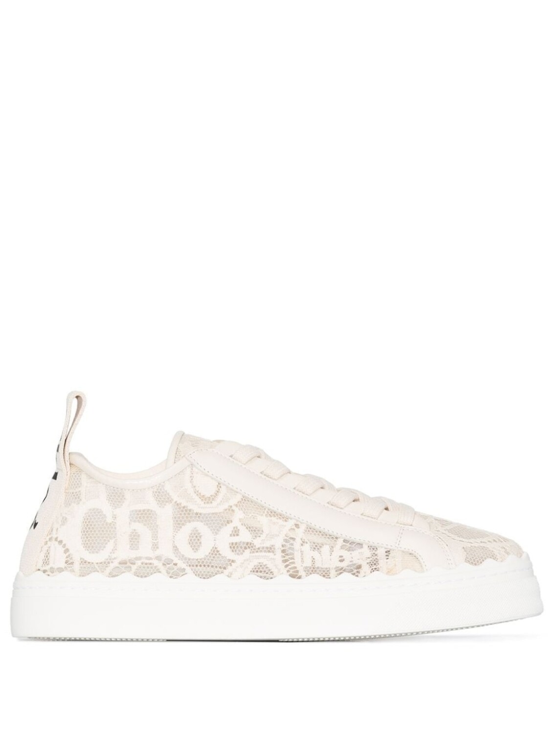 

Chloé кружевные кеды Lauren, нейтральный цвет