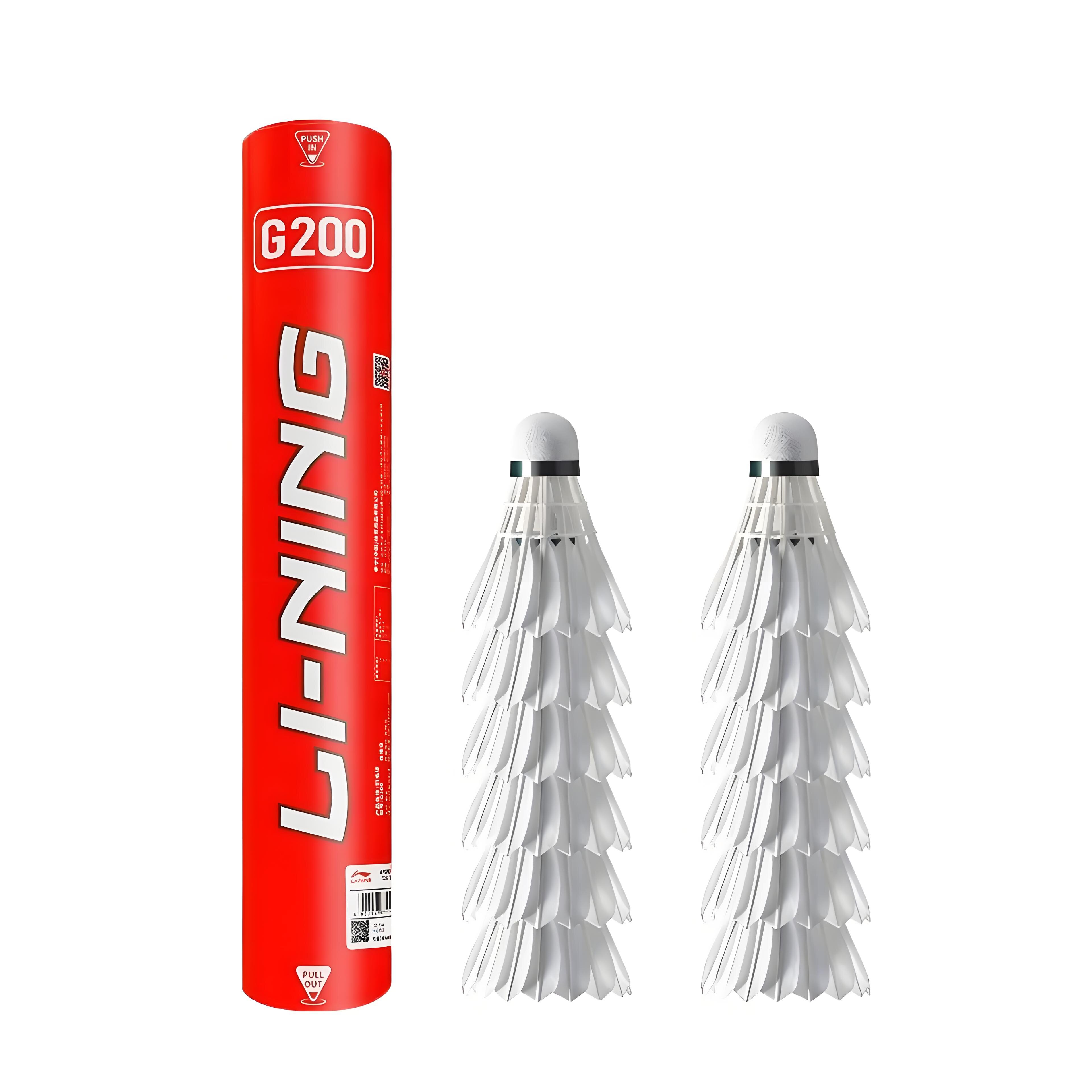 

Воланы из гусиного пера LiNing, 12 шт., горбатые воланы из гусиного пера для соревнований в помещении и на открытом воздухе