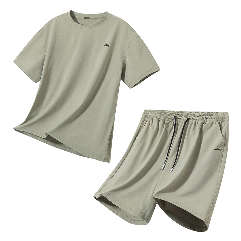 

Тонкий футболка Casual Sportswear Unisex с круглым вырезом Jeep, pea зеленый