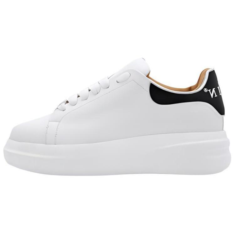 

Кроссовки кожаные на шнурках PHILIPP PLEIN, белый