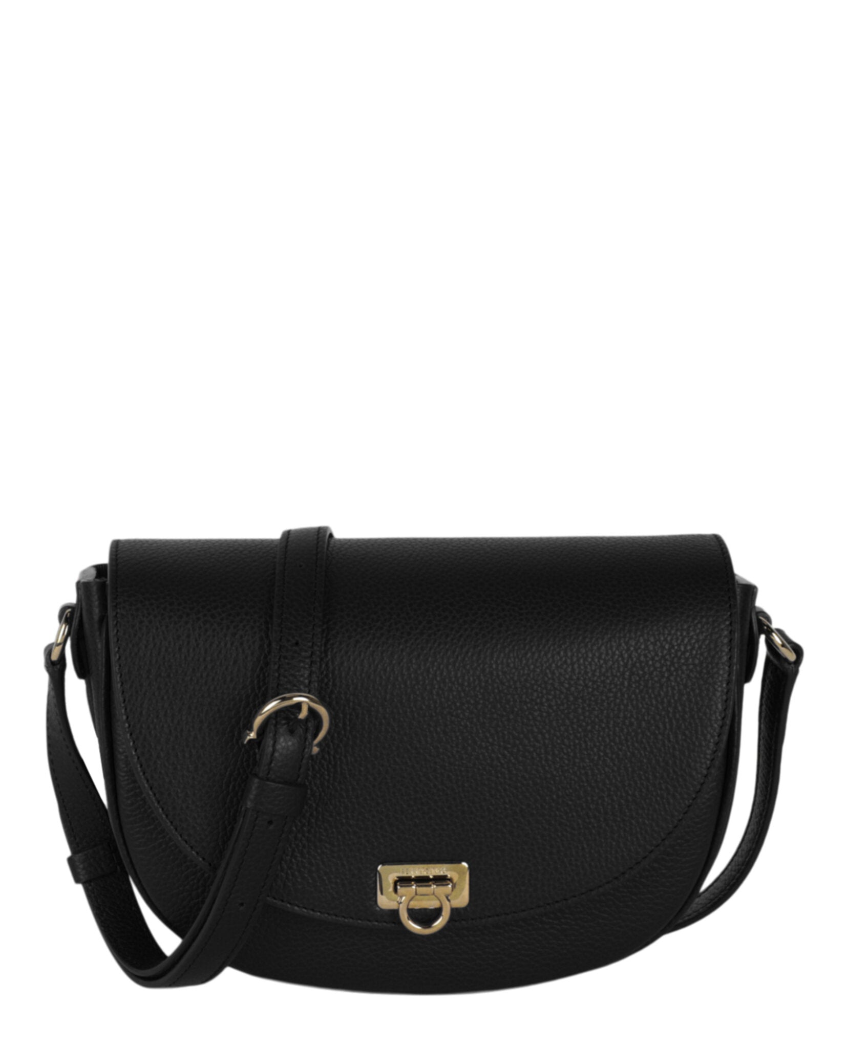 

Сумка через плечо с пряжкой Gancini Salvatore Ferragamo, черный