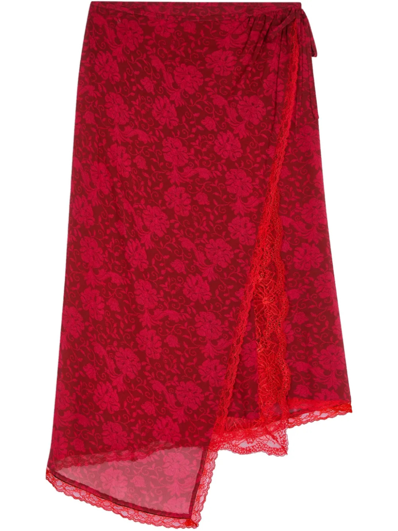 

DRIES VAN NOTEN юбка миди с запахом, красный