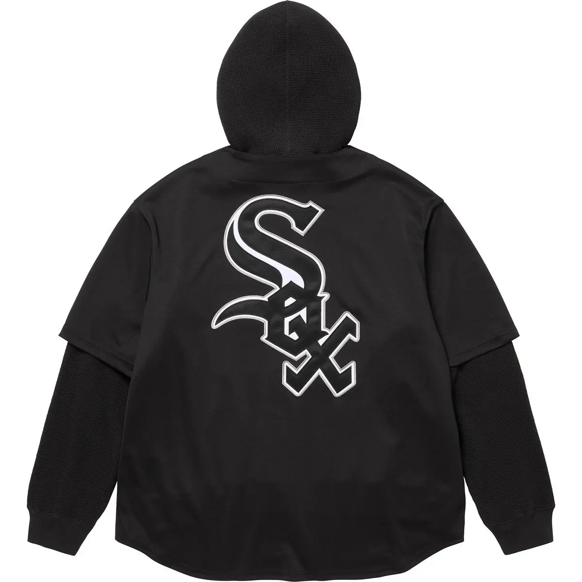 Supreme Бейсбольная куртка Chicago White Sox FW25 WEEK17 с капюшоном, унисекс — фото 3