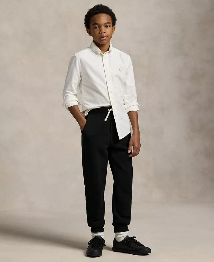Хлопковые джоггеры с кулиской для мальчиков Big Boys Polo Ralph Lauren, черный — фото 4