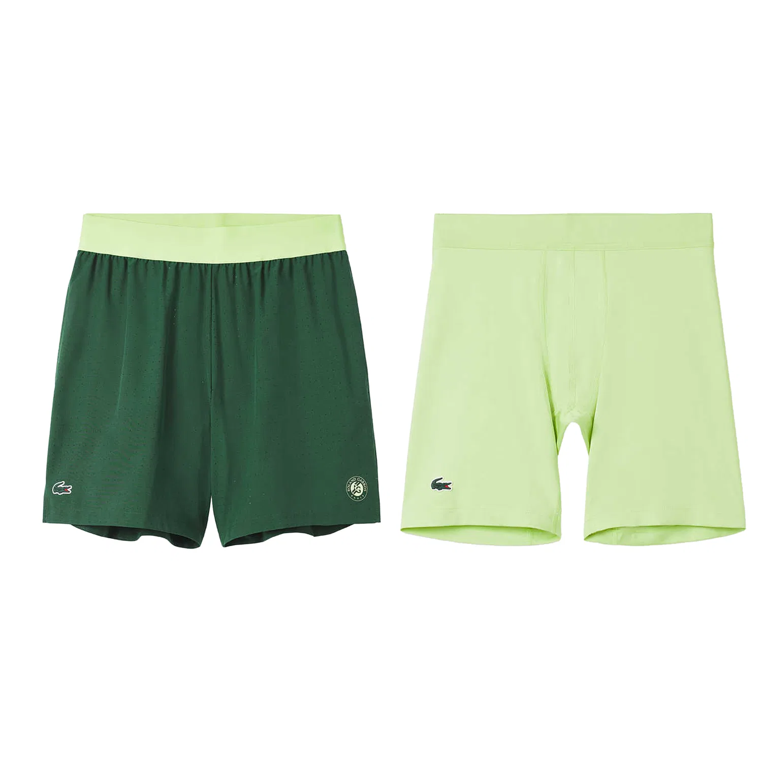 Спортивные шорты LACOSTe мужские двухпредметный сет зеленый