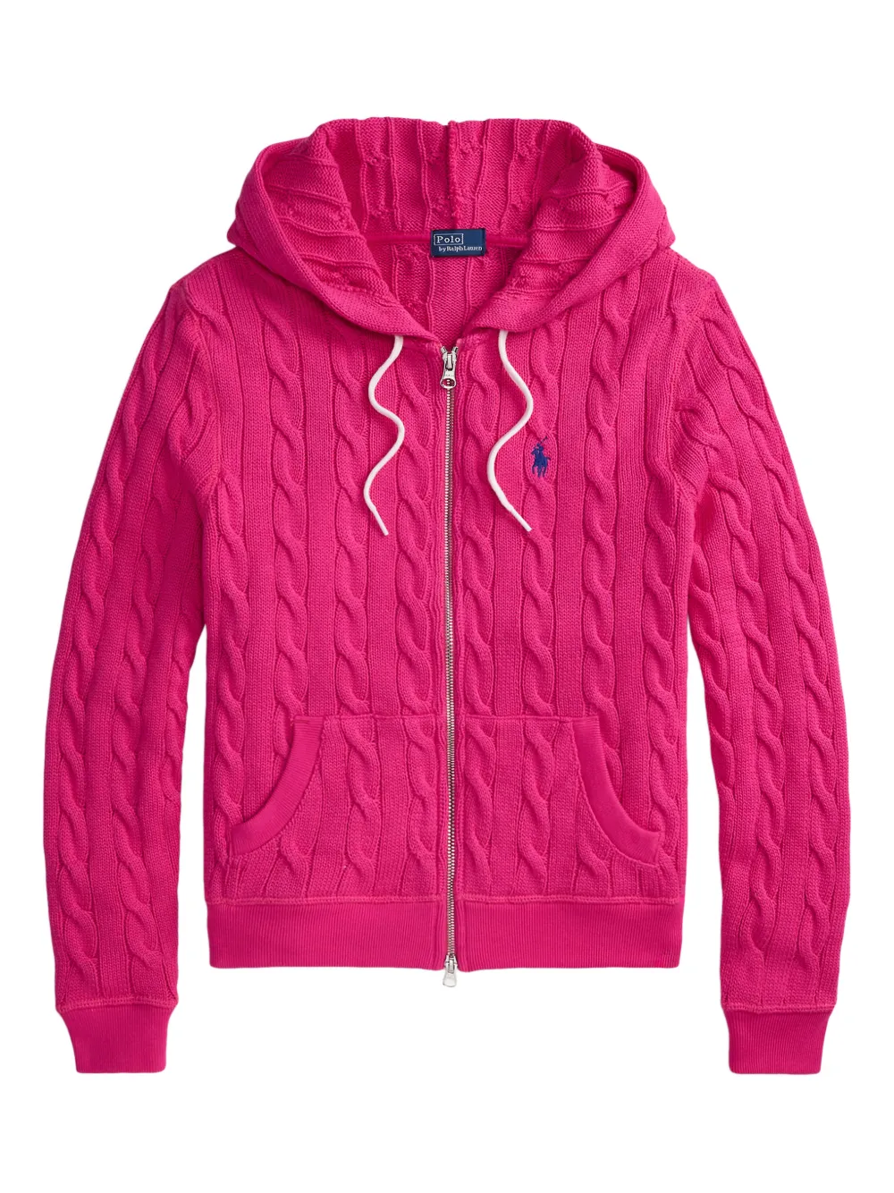 

Худи фактурной вязки на молнии Polo Ralph Lauren, розовый