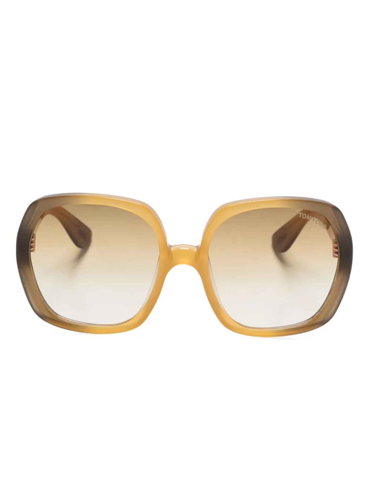 

TOM FORD Eyewear солнцезащитные очки в массивной оправе, коричневый