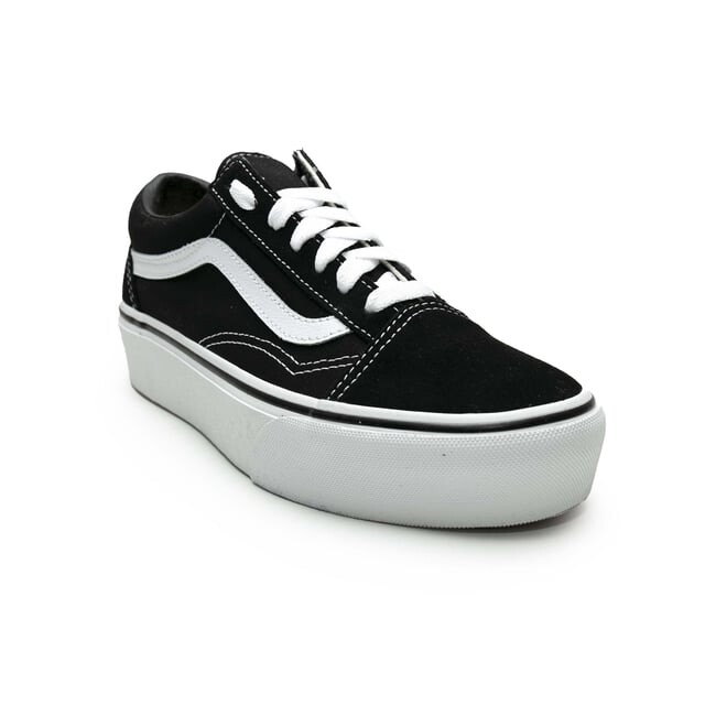 Кроссовки на платформе старой школы Vans, черный — фото 3